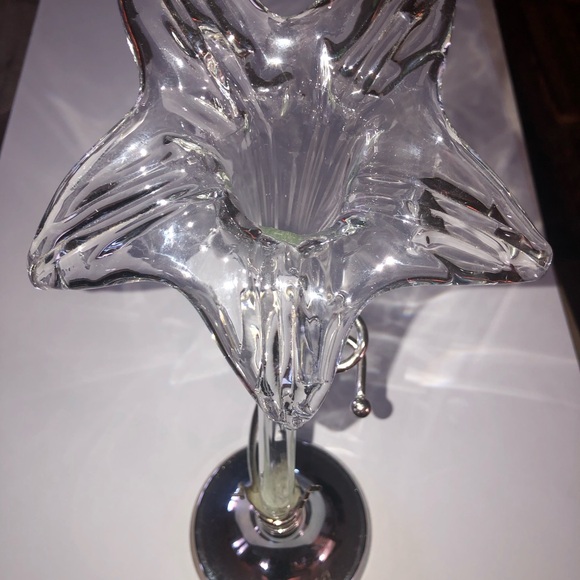 Oneida Blown Glass Amaryllis Art Nouveau Siler plated - Picture 2 of 3